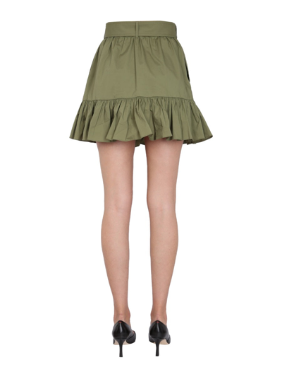 Shop Michael Michael Kors Cotton Skirt In Military Green