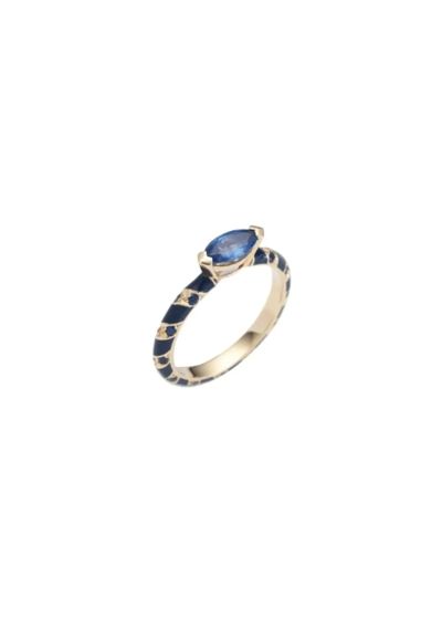 Shop Alice Cicolini 14kt Yellow Gold Memphis Candy Sapphire Ring