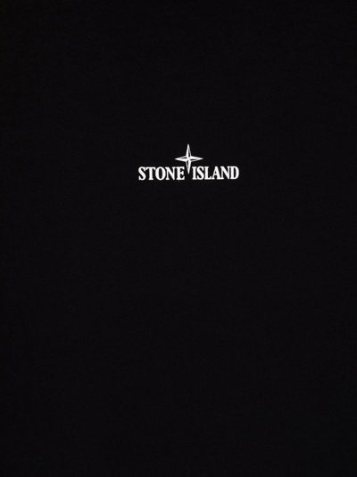 Shop Stone Island Junior Teen Logo-print Short-sleeved T-shirt In Black