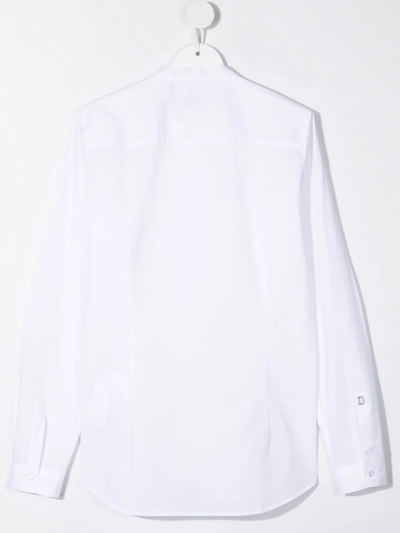 Shop Dondup Teen Button-down Shirt In White