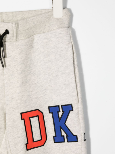 Shop Dkny Teen Logo-appliqué Track Pants In Grey