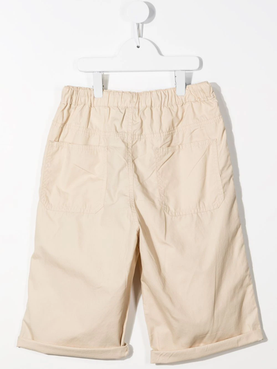 Shop Aigner Teen Logo-tape Detail Shorts In Brown