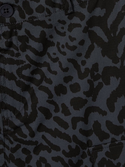 Shop Kenzo Tiger-print Shorts In Black