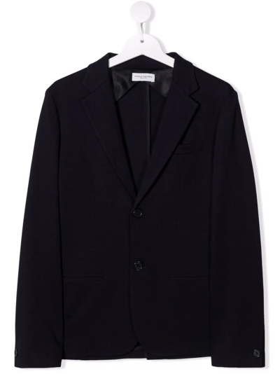 Shop Paolo Pecora Fitted Single-breasted Blazer In Blue