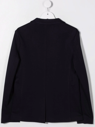 Shop Paolo Pecora Fitted Single-breasted Blazer In Blue