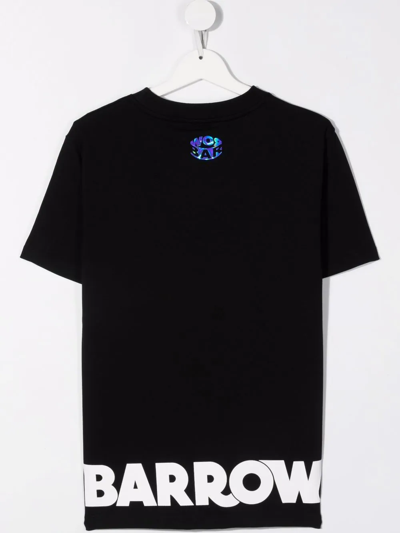 Barrow Teen Logo-print Cotton T-shirt In Black