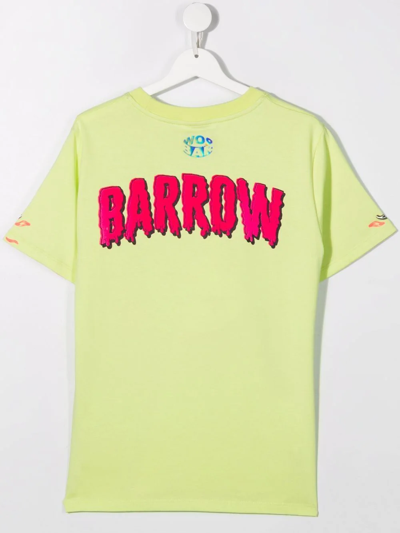 Shop Barrow Teen Logo-print T-shirt In Green