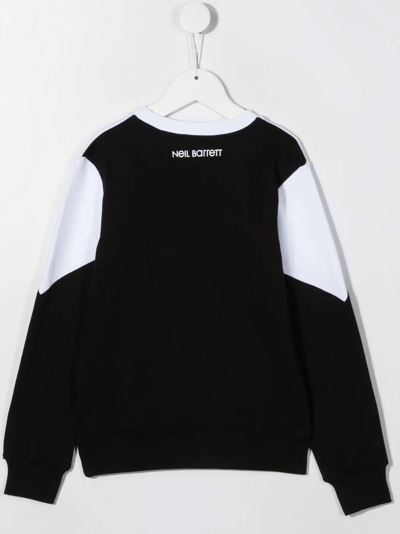 Shop Neil Barrett Teen Crew Neck Sweatshirt In Black