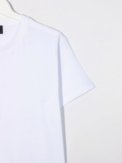 Shop Fay Teen Logo-print T-shirt In White