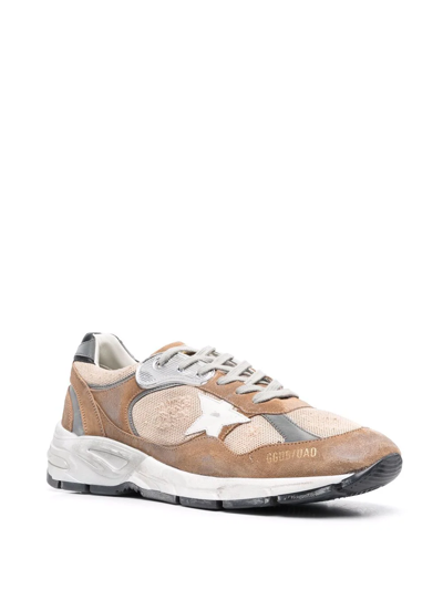 Shop Golden Goose Star-patch Panelled Sneakers In Brown