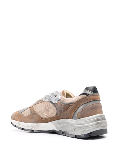 Shop Golden Goose Star-patch Panelled Sneakers In Brown