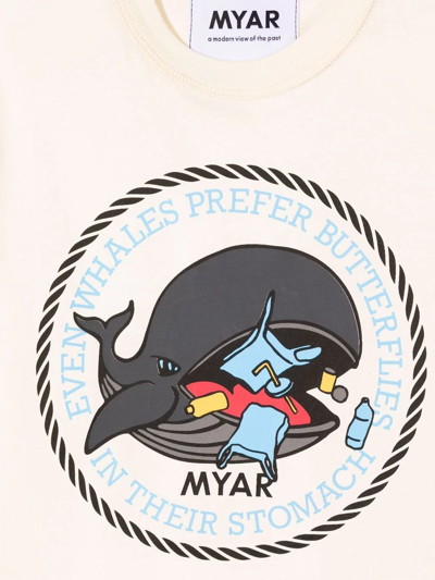 Shop Myar Graphic-print Short-sleeved T-shirt In Neutrals