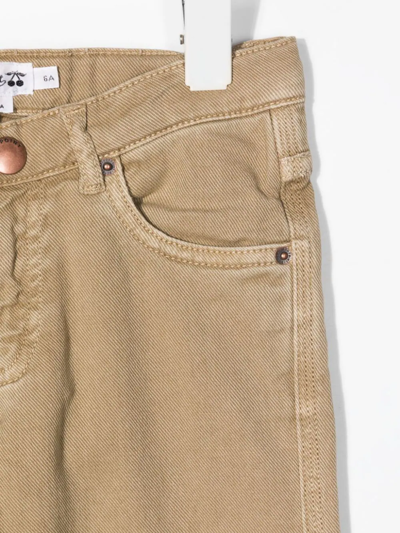 Shop Bonpoint Teen Mid-rise Slim-fit Jeans In Neutrals