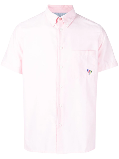 Shop Ps By Paul Smith Zebra Short-sleeved Shirt In Pink