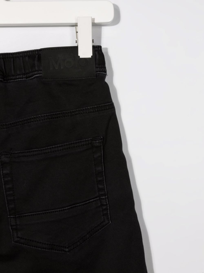 Shop Molo Teen Drawstring-waist Knee-length Shorts In Black