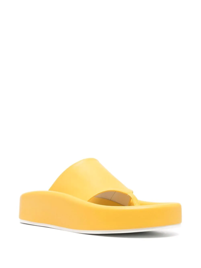 Shop Mm6 Maison Margiela Thong-strap Sandals In Yellow