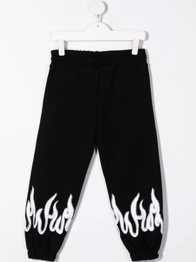 Shop Vision Of Super Spray-flame Track Pants In Black