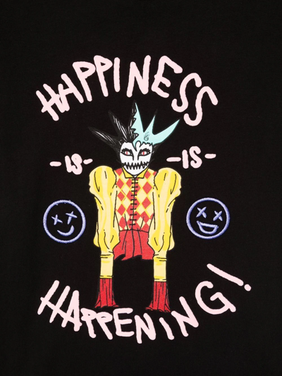 Shop Vision Of Super Teen 'happiness Is Happening!' T-shirt In Black