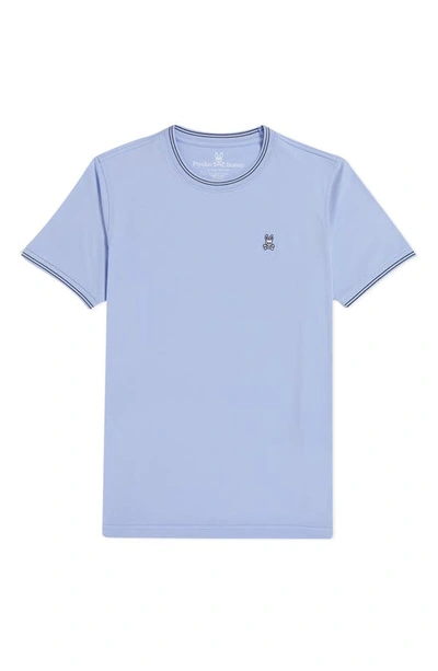 Shop Psycho Bunny Tipped Crewneck T-shirt In Deco Blue
