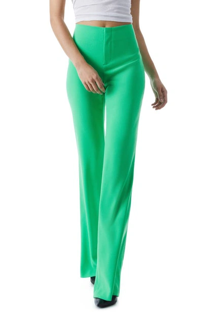 Shop Alice And Olivia Teeny Flare Leg Bootcut Pants In Garden Green