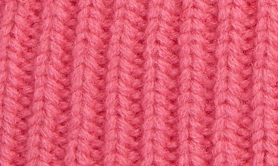 Shop Acne Studios Pansy Face Patch Rib Wool Beanie In Bubblegum Pink