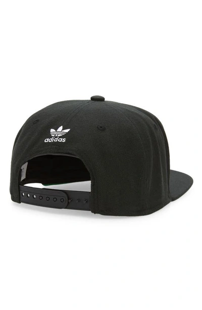 Shop Adidas Originals Trefoil Chain Snapback Baseball Cap In Black/ White