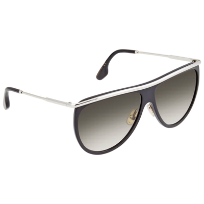 Shop Victoria Beckham Ladies Black Aviator/pilot Sunglasses Vb155s00160 In Black,grey