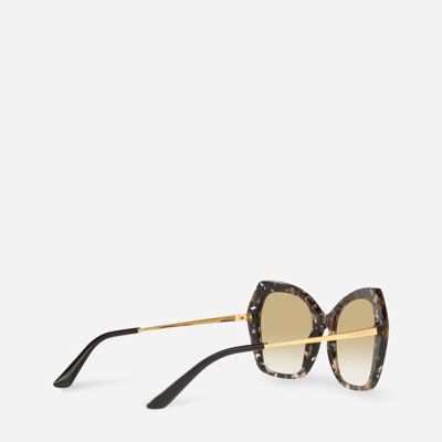 Shop Dolce & Gabbana Sicilian Taste Sunglasses In Black Cube / Gold
