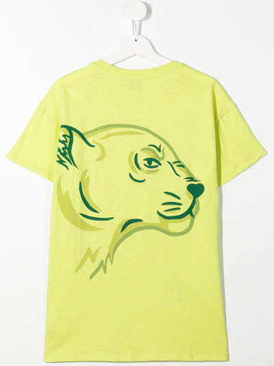 Shop Kenzo Tiger And Friends T-shirt In Green