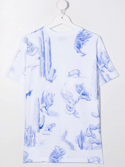 Shop Neil Barrett Teen Graphic-print Short-sleeve T-shirt In White