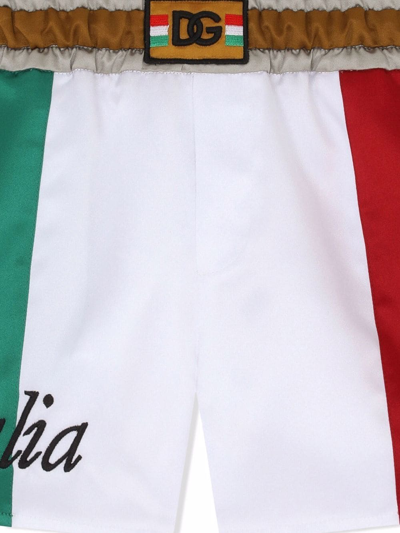 Shop Dolce & Gabbana Italian Flag-detail Shorts In White