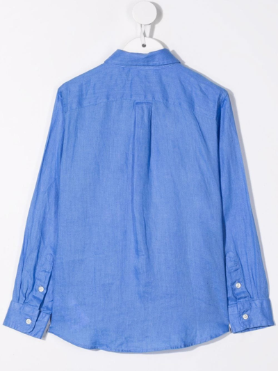 Shop Ralph Lauren Polo Pony Button-down Shirt In Blue