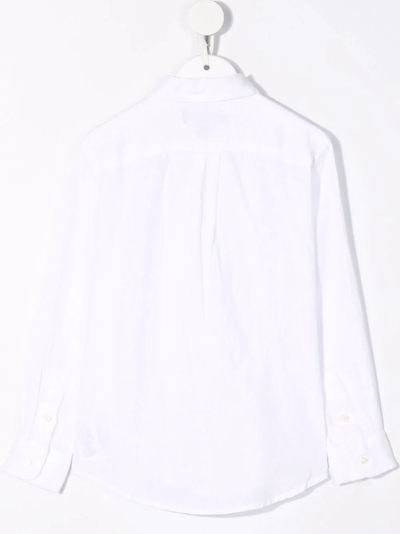Polo Ralph Lauren Ralph Lauren Kids Logo Embroidered Shirt In White