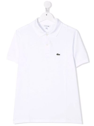 Shop Lacoste Short Sleeve Polo Shirt In White