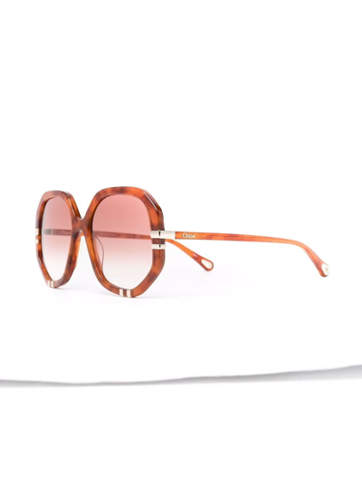 Chloé West Tinted Sunglasses In Orange