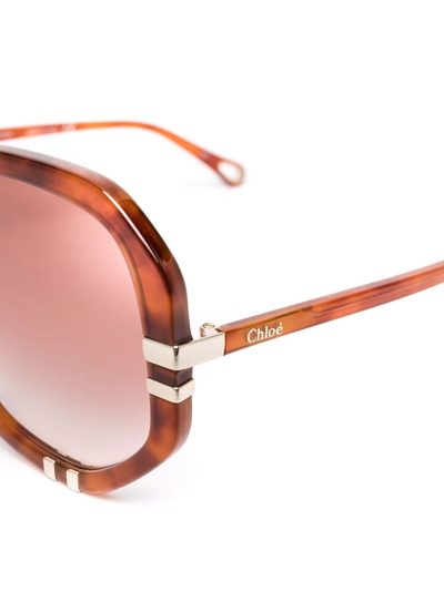 Chloé West Tinted Sunglasses In Orange