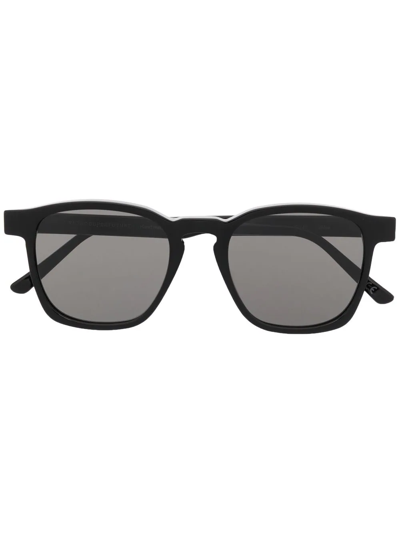 Shop Retrosuperfuture Logo Arm Sunglasses In Black