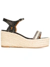 LANVIN espadrilles wedge sandals,COTTON100%