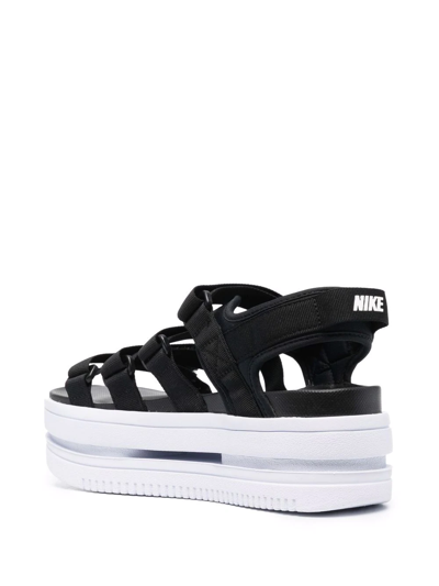 Nike Icon Classic Platform Sandals In Black