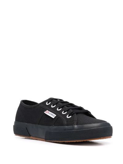 Superga Black Mid Platform Sneakers In Black