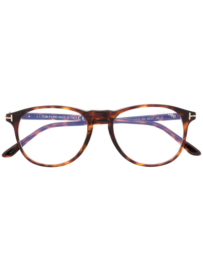 Shop Tom Ford Tortoiseshell-frame Glasses In Brown
