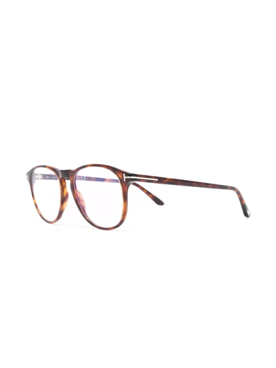 Shop Tom Ford Tortoiseshell-frame Glasses In Brown
