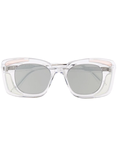 Shop Kuboraum Transparent-frame Sunglasses In Blue