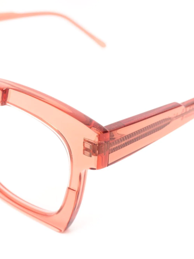 Shop Kuboraum Transparent-frame Glasses In Orange