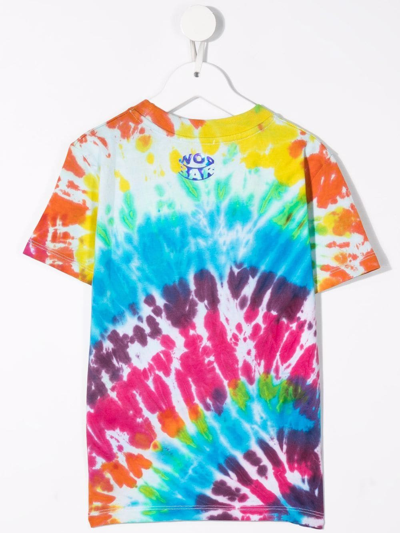 Shop Barrow Tie-dye Cotton T-shirt In Blue