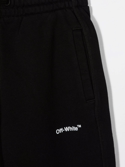 Shop Off-white Logo-print Track Pants In Black