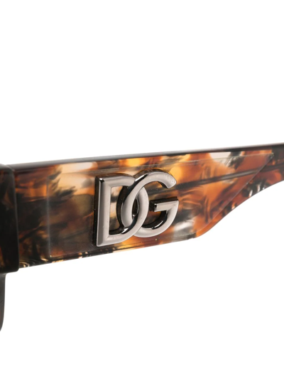 Dolce & Gabbana Tortoiseshell Pilot-frame Sunglasses In Brown