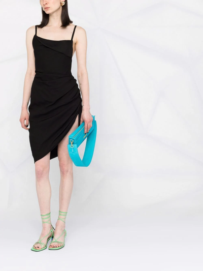 Jacquemus La Robe Saudade Draped Dress In Black