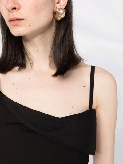 Jacquemus La Robe Saudade Draped Dress In Black