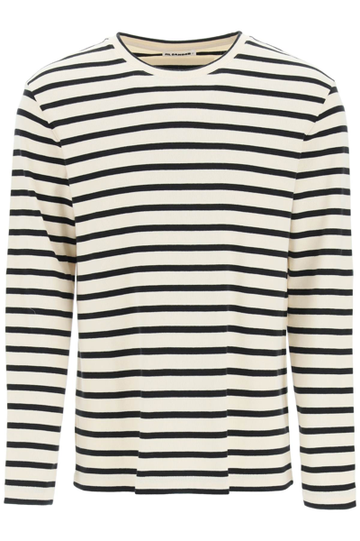 Shop Jil Sander Long Sleeve T-shirt In White,black